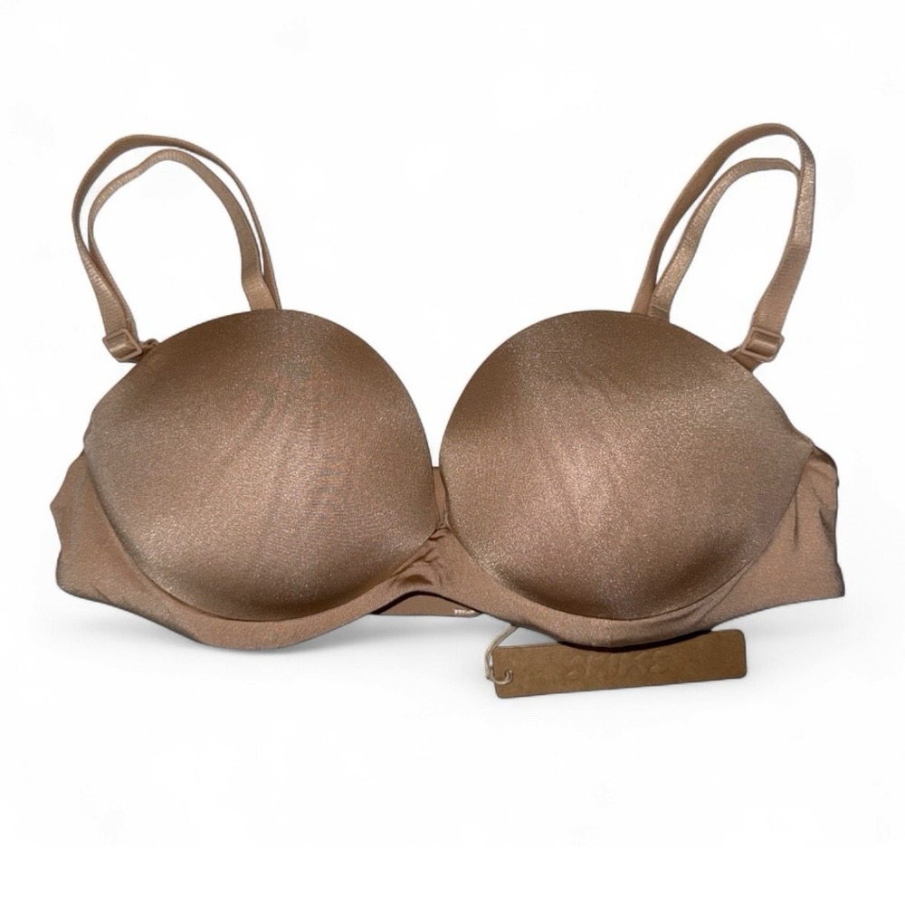 NWT SKIMS Ultimate Push-Up Strapless Bra 34A Clay Convertible Padded Underwire